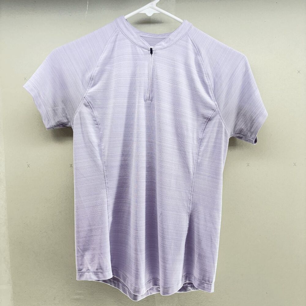 Slazenger Polo Shirt Womens XS Purple White Lightweight Golfer Golf Ladies